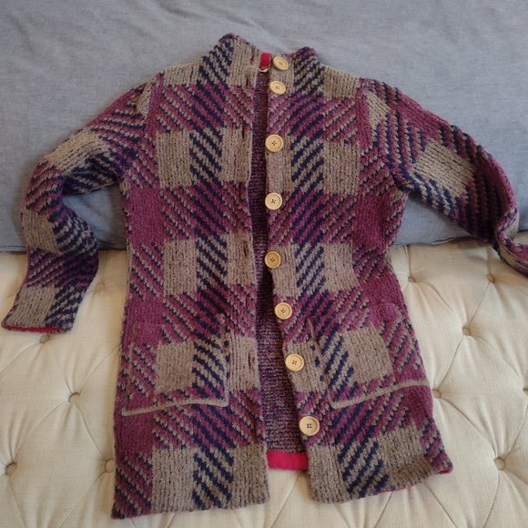 Free People Polly Magoo plaid Cardigan sweater - Picture 6 of 12